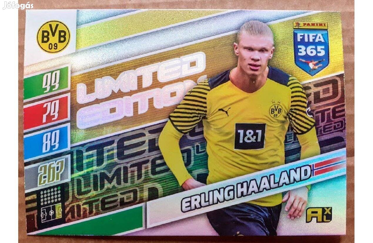 Erling Haaland Dortmund XXL focis kártya Panini FIFA 2022 Update