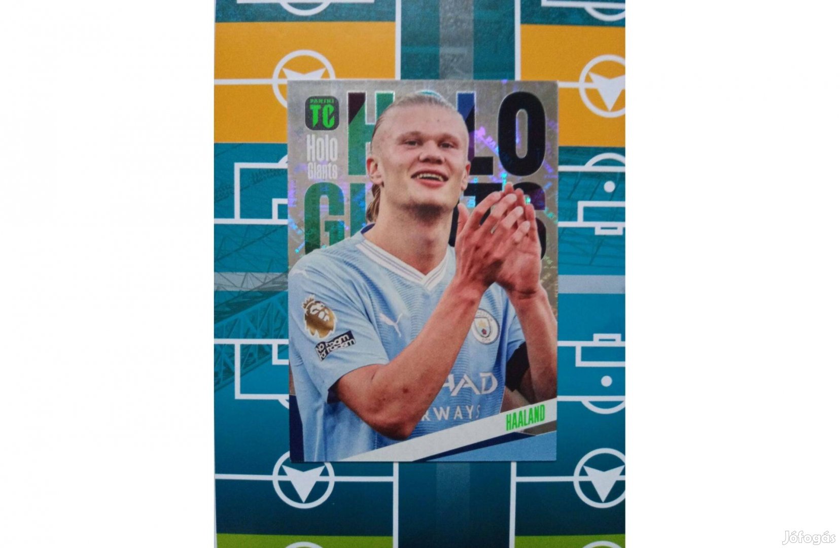 Erling Haaland Holo Giant Panini Top Class 2024 focis kártya