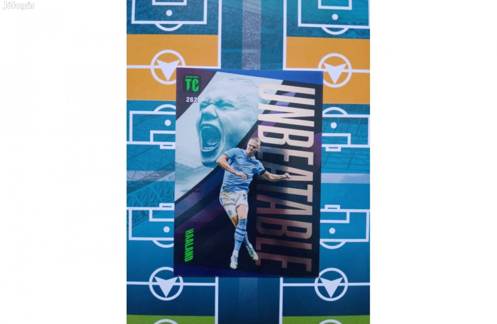 Erling Haaland Kék Unbeatable Panini Top Class 2024 kártya