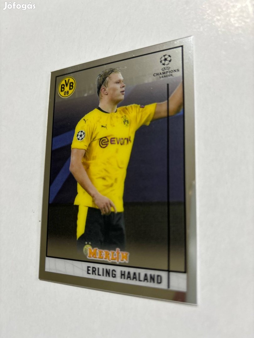 Erling Haaland MERLIN Chrome focis kártya Topps