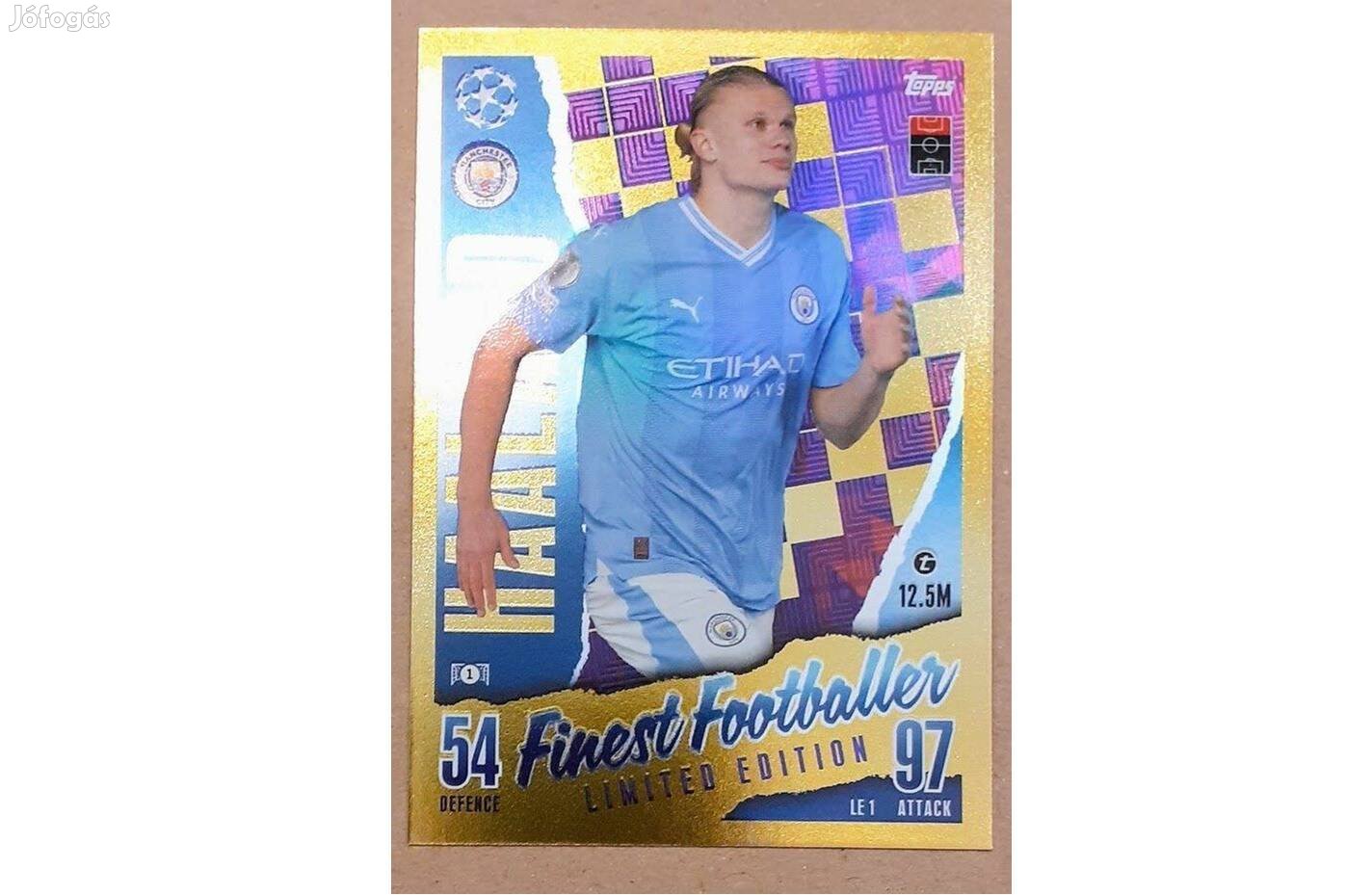 Erling Haaland Manchester City Finest Footballer Limited focis kártya