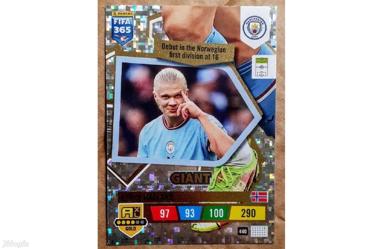 Erling Haaland Manchester City Gold Giant (440) focis kártya FIFA 2023