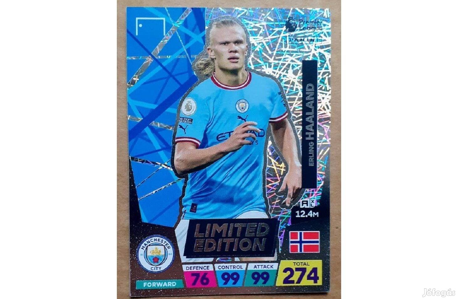 Erling Haaland Manchester City Limited focis kártya PL 2023