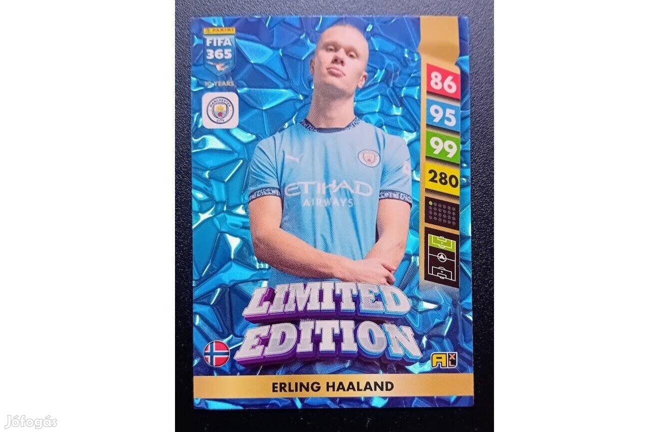 Erling Haaland Manchester City Limited focis kártya Panini FIFA 2025