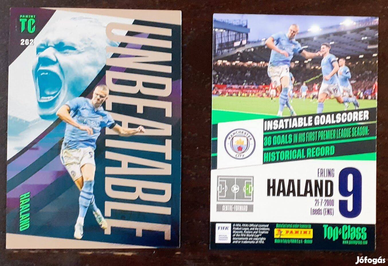 Erling Haaland Manchester City Unbeatable focis kártya Top Class 2024