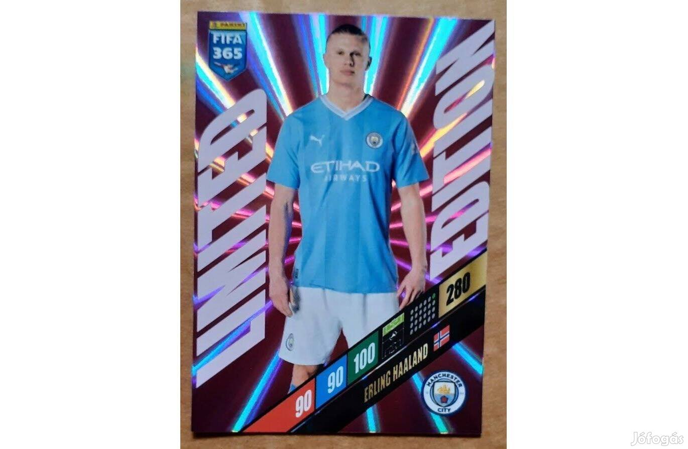 Erling Haaland Manchester City XXL focis kártya Panini FIFA 2024