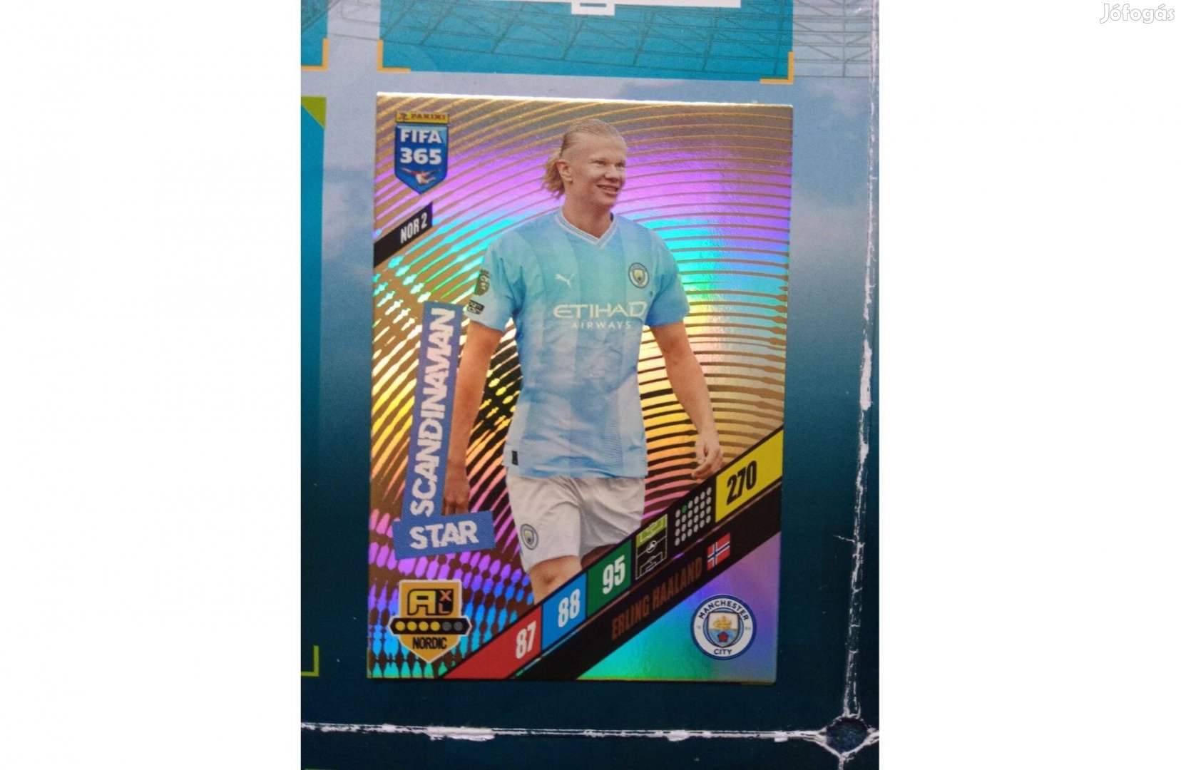 Erling Haaland Panini Fifa 365 2024 Scandinavian Star kártya