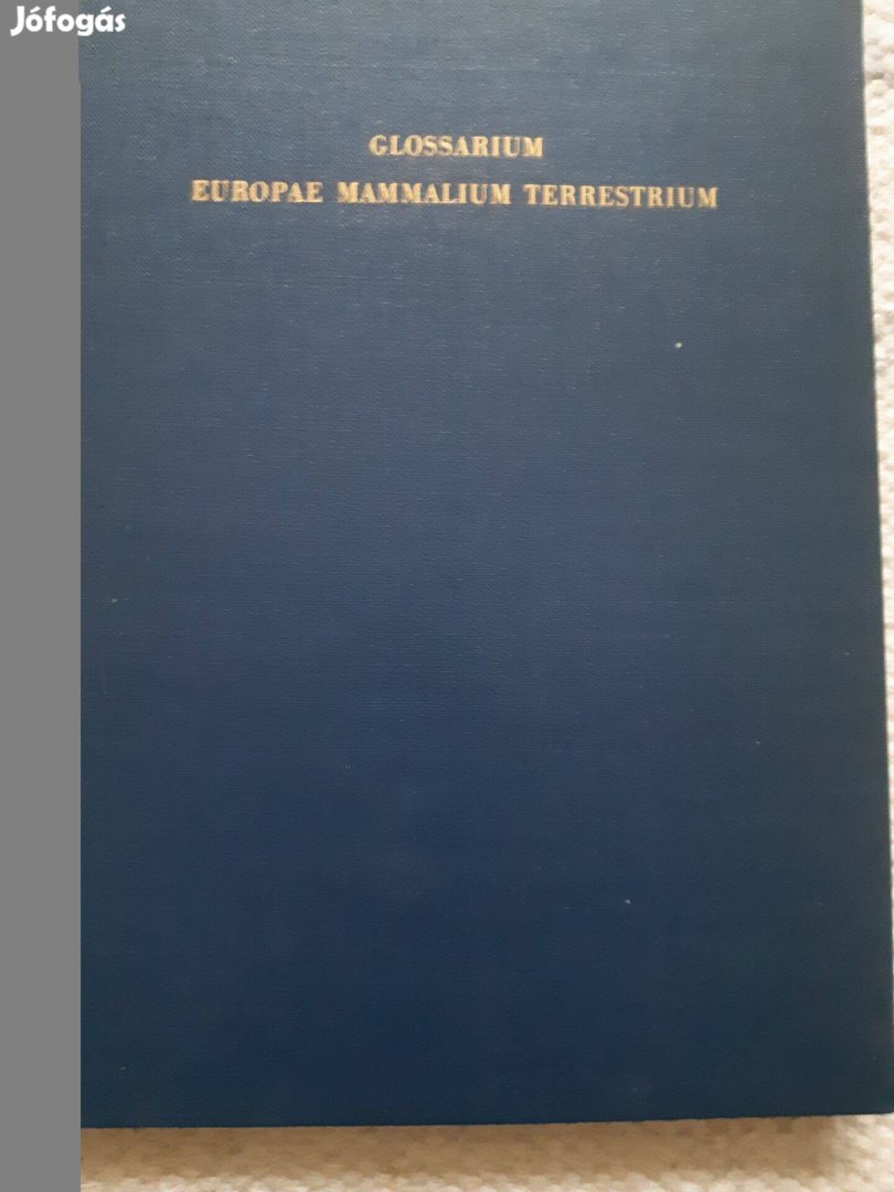 Erna Mohr Glossarium Europae Mammalium Terrestrium