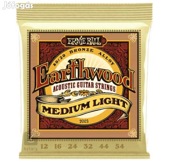 Ernie Ball 2003 Earthwood 80/20 Akusztikus Gitárhúr 12-54 (5370)