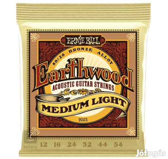 Ernie Ball 2003 Earthwood 80/20 Akusztikus Gitárhúr 12-54 (5370)
