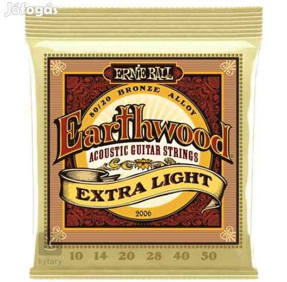 Ernie Ball 2006 Earthwood 80/20 Akusztikus Gitárhúr 10-50 (5371)