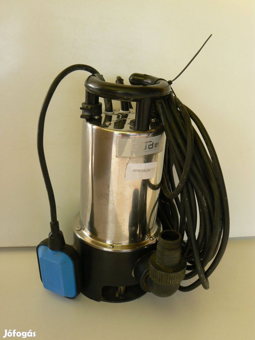 Erős 1,1kW-os szennyvízszivattyú, búvárszivattyú, úszókapcsolóval