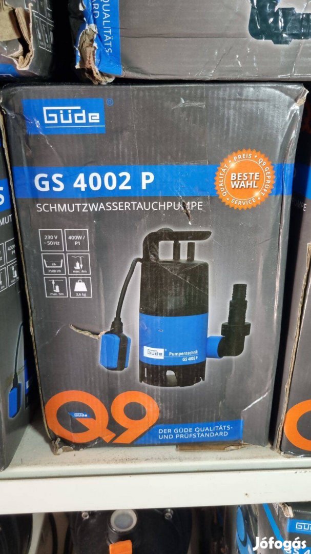 Erős műanyagházas merülő búvár 400W-os szennyvízszivattyú, garancia
