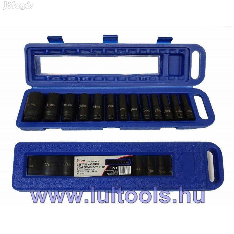 Erősített Dugókulcs Készlet, 13 részes, 1/2", 10-32mm