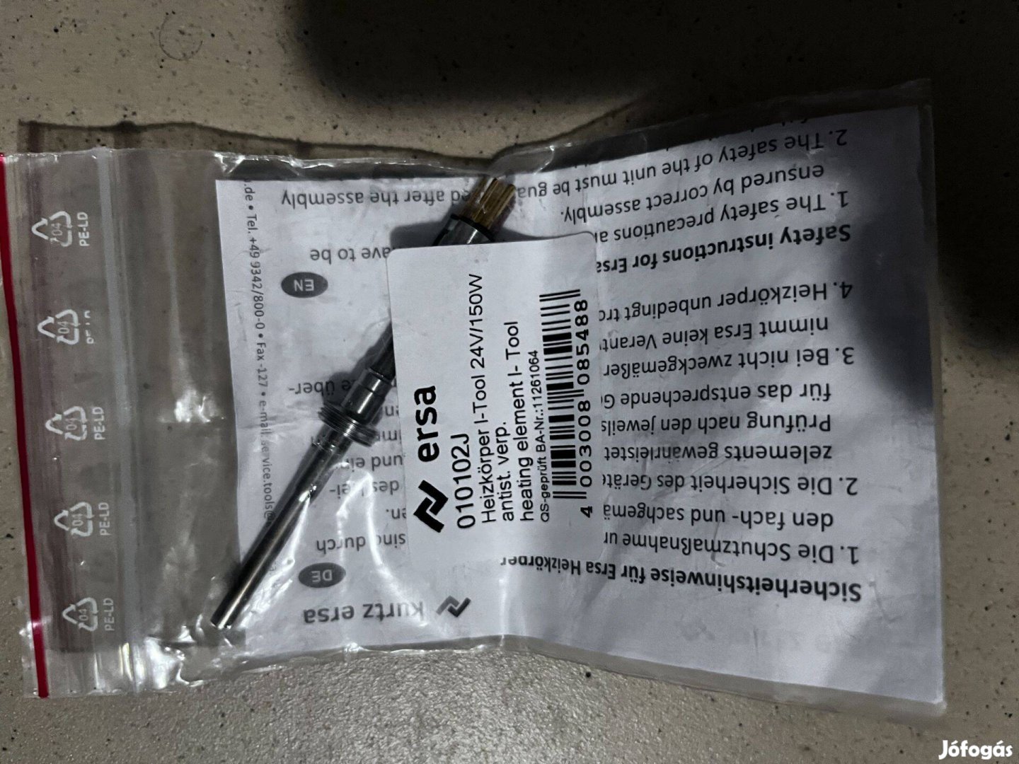 Ersa fűtőbetét i-Tool pákákhoz Ersa 010102J