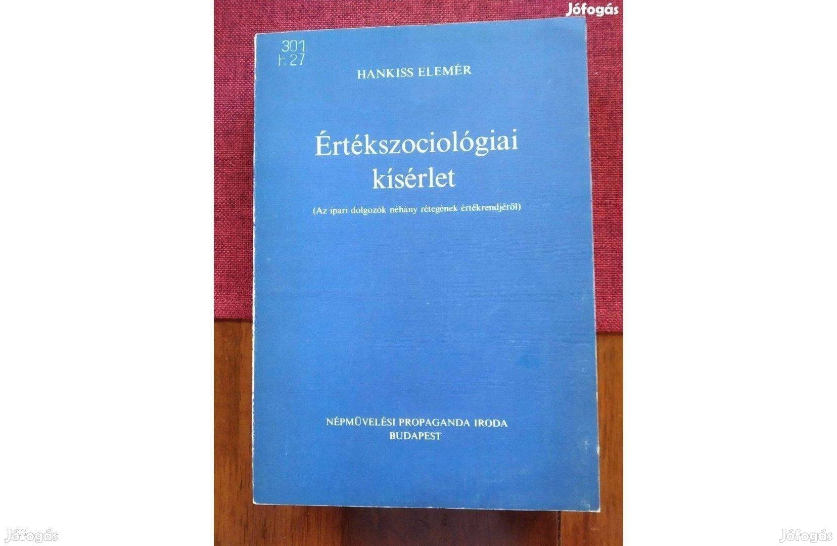 Értékszociológiai kísérlet Hankiss Elemér