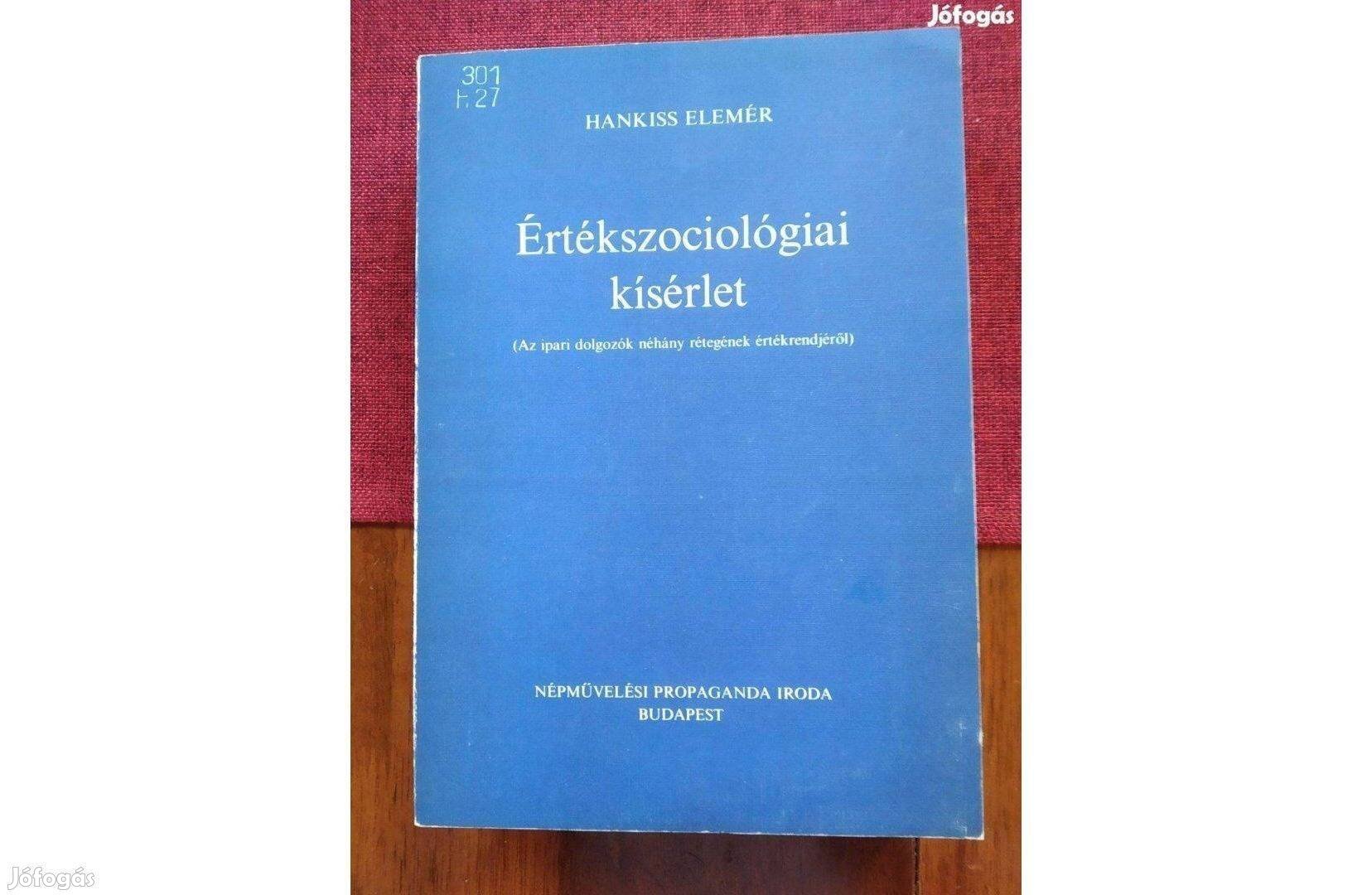 Értékszociológiai kisérlet - Hankiss Elemér