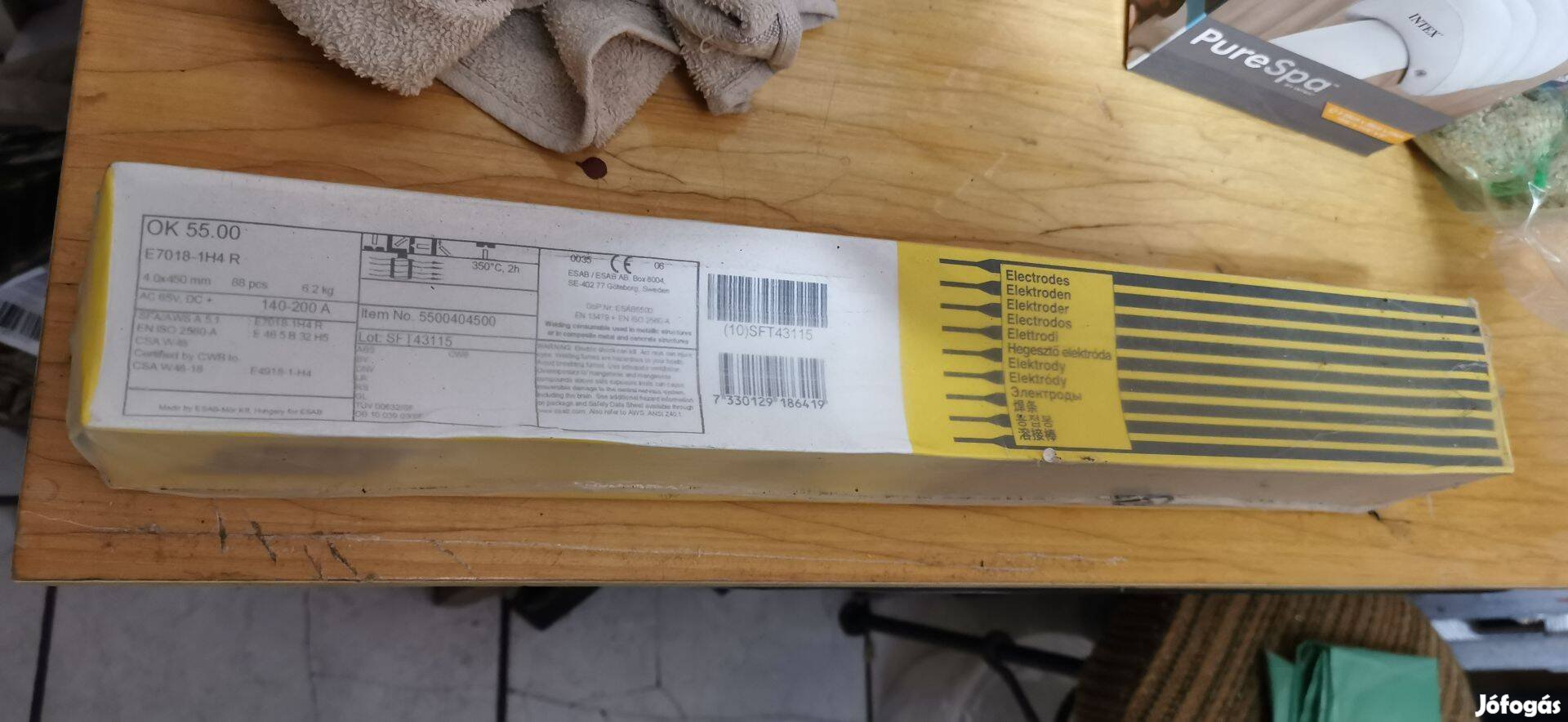 Esab hegesztő elektróda OK.55.00 4x450mm 6,2kg