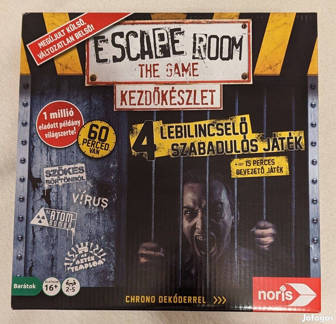 Escape room szabaduló szoba társasjáték új bontatlan - kezdőkészlet
