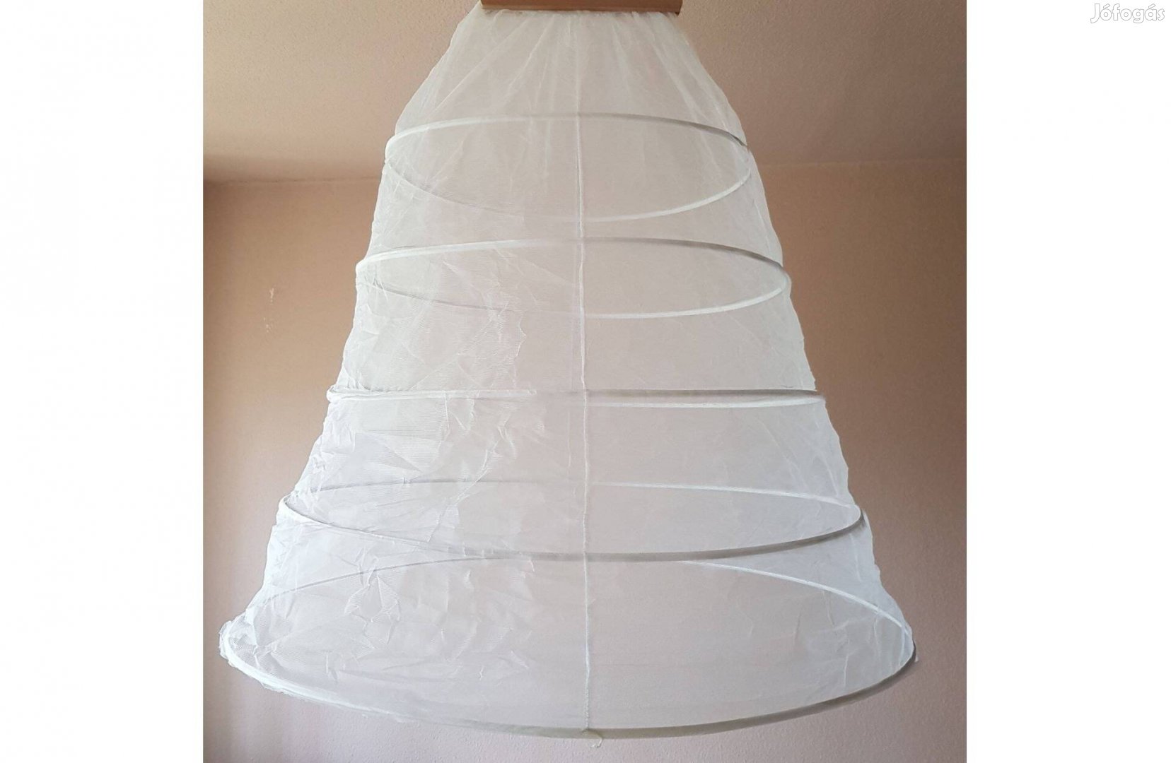Esküvő ASZ05 - 5 körös rugalmas fehér esküvői alsószoknya,