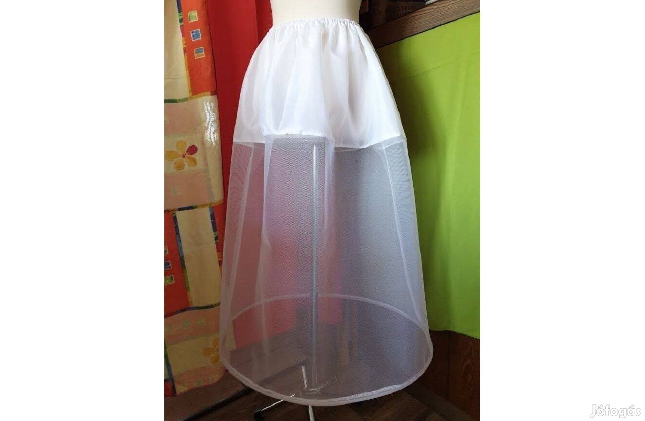 Esküvő ASZ15 - 1 körös fehér menyasszonyi alsószoknya,