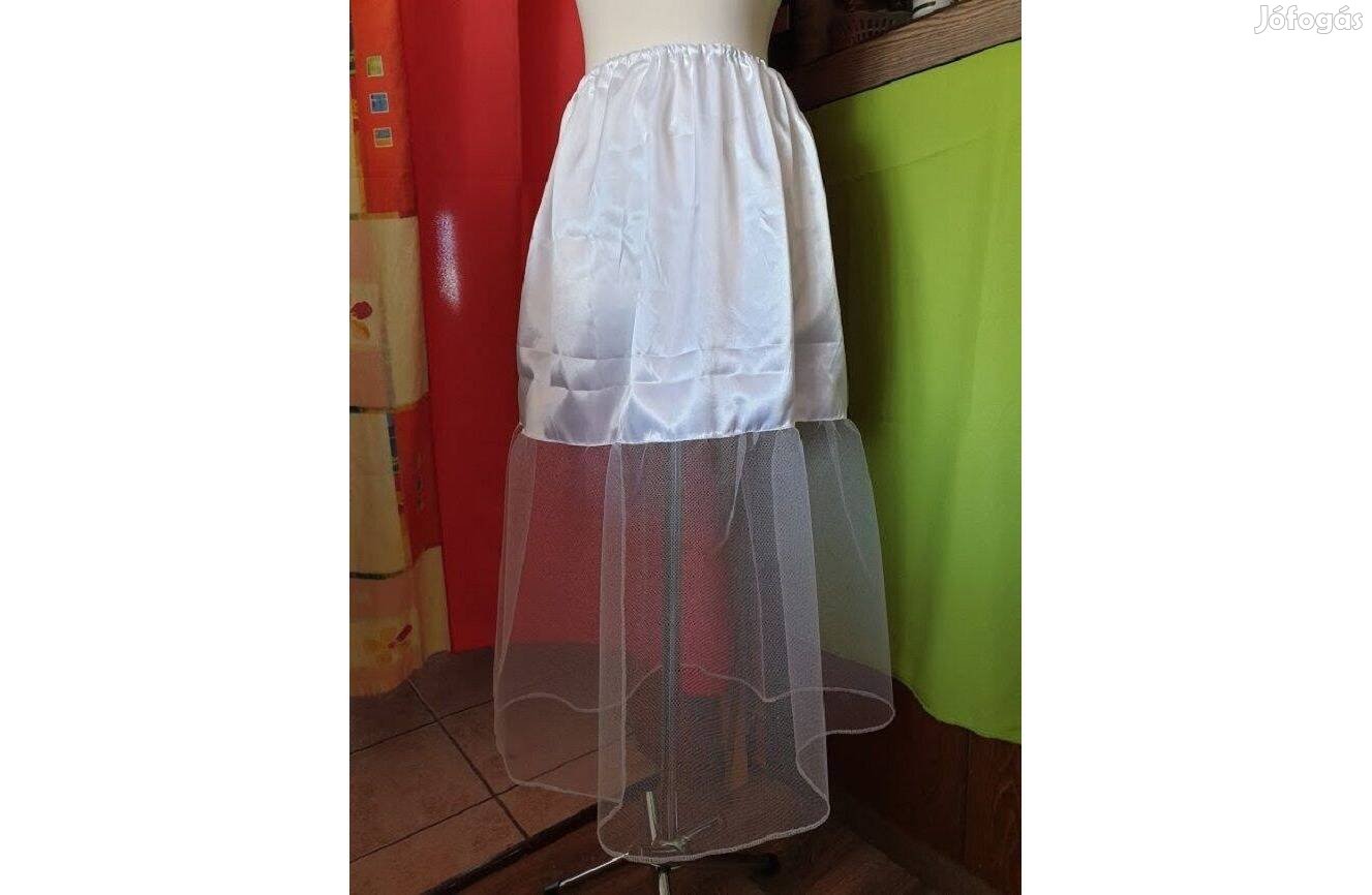 Esküvő ASZ16 - Szatén és tüll fehér menyasszonyi alsószoknya