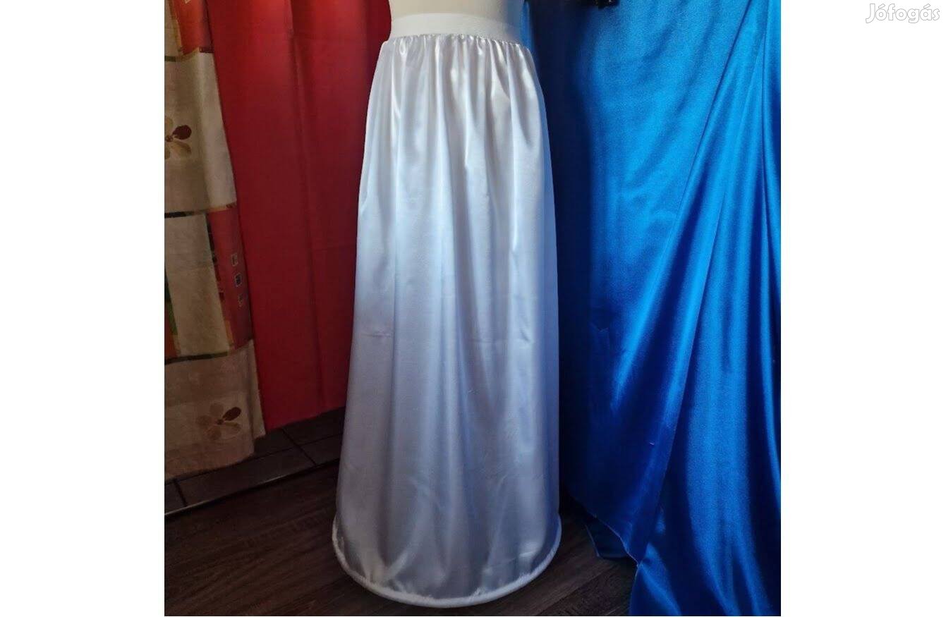 Esküvő ASZ17 - 1 körös fehér szatén menyasszonyi alsószoknya