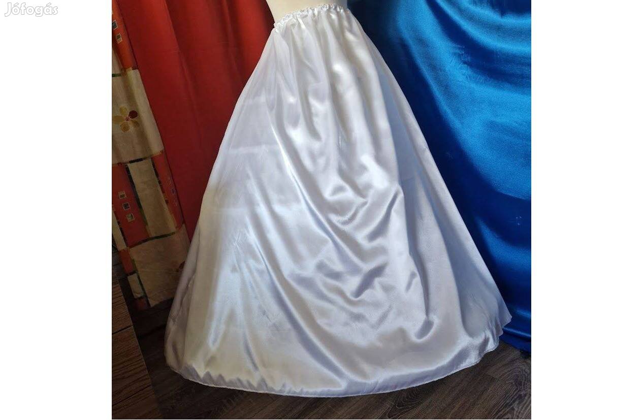 Esküvő ASZ21 - Fehér szatén menyasszonyi alsószoknya, fedőréteg
