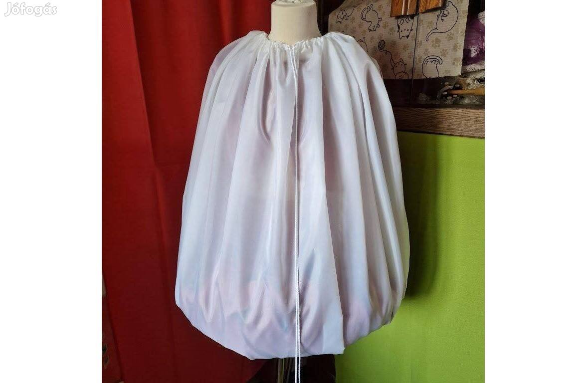 Esküvő ASZ44 Toalett segítő fehér selyem alsószoknya