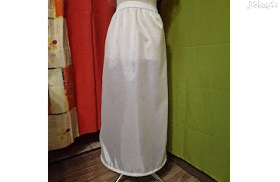 Esküvő ASZ54 - 1 körös selyem fehér menyasszonyi alsószoknya