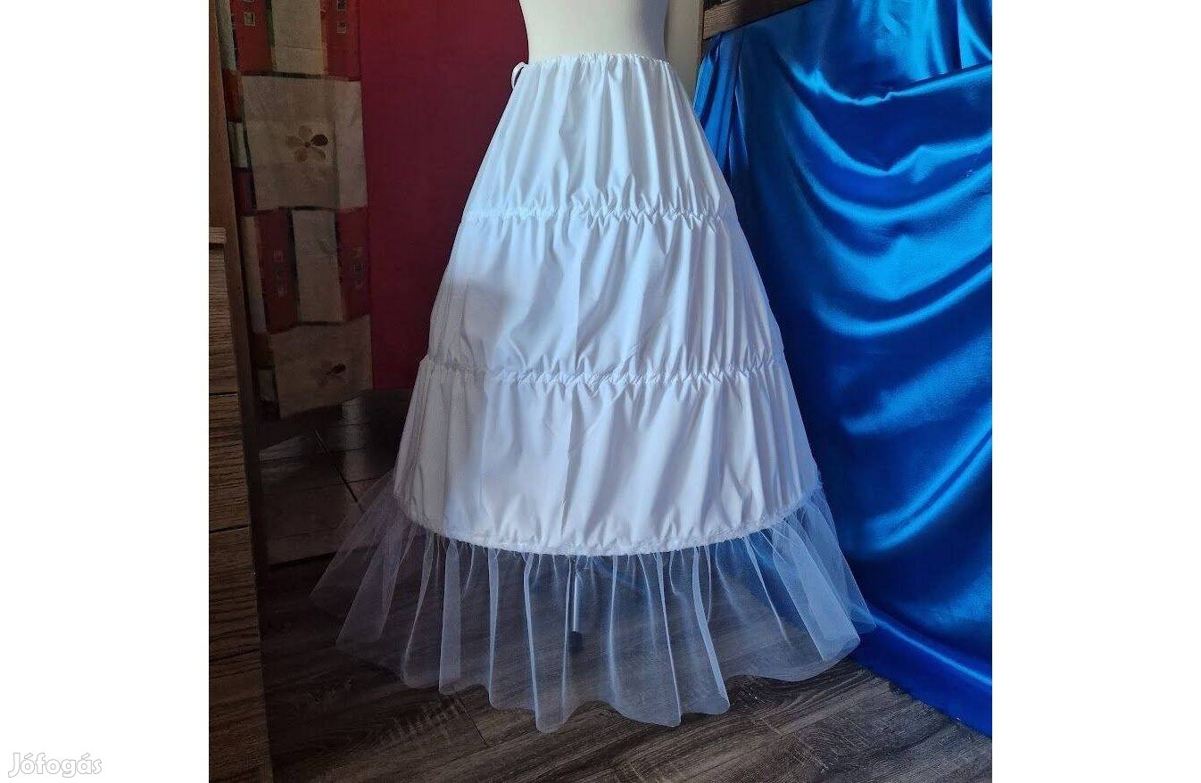 Esküvő ASZ88 - 3 körös fehér menyasszonyi alsószoknya,