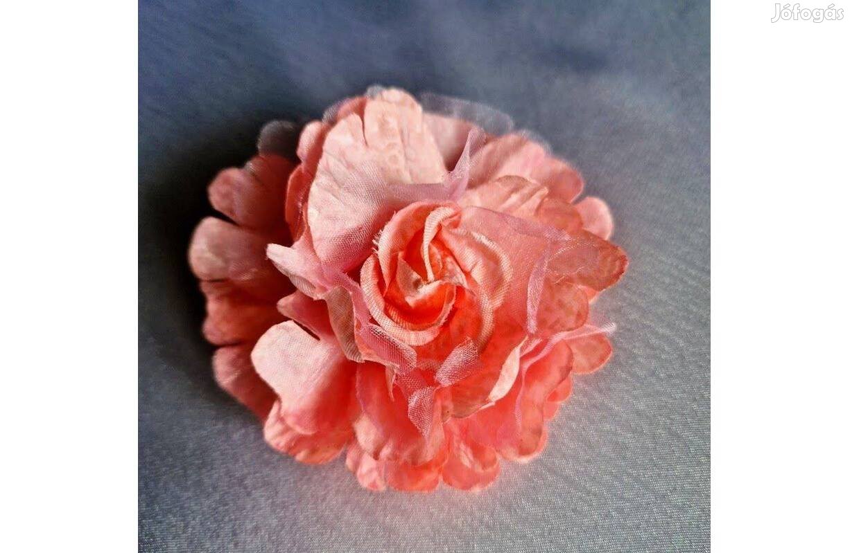 Esküvő BCS08 - Kitűző, bross, hajcsat - Kb. 9cm-es rózsaszínű virág