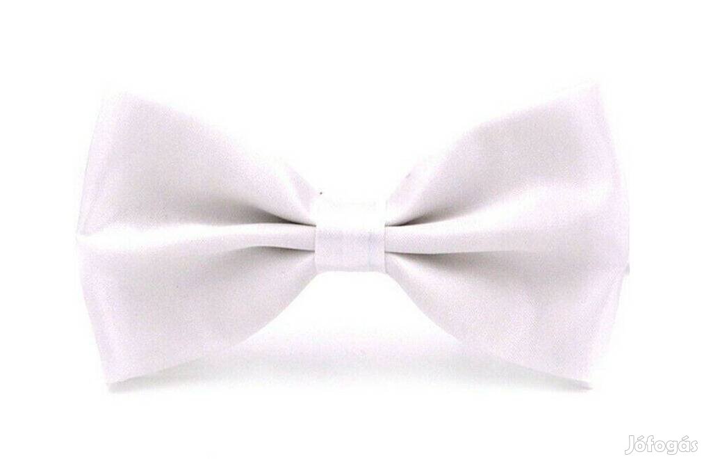 Esküvő NYK15 - Fehér színű szatén csokornyakkendő 50x100mm