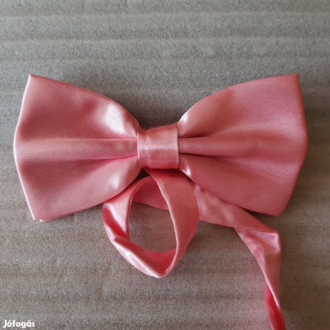 Esküvő NYK23 - Rózsaszín színű szatén csokornyakkendő 50x100mm