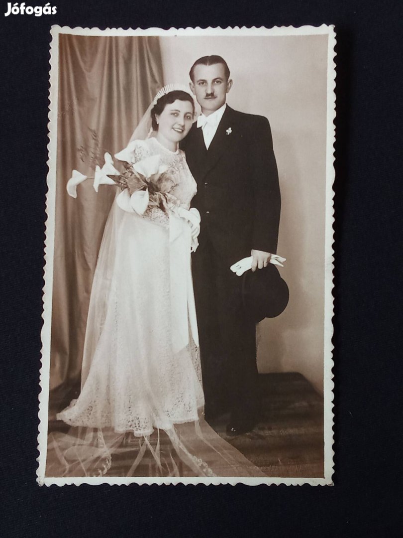 Esküvői fotóképeslap kb.1930-as évek 