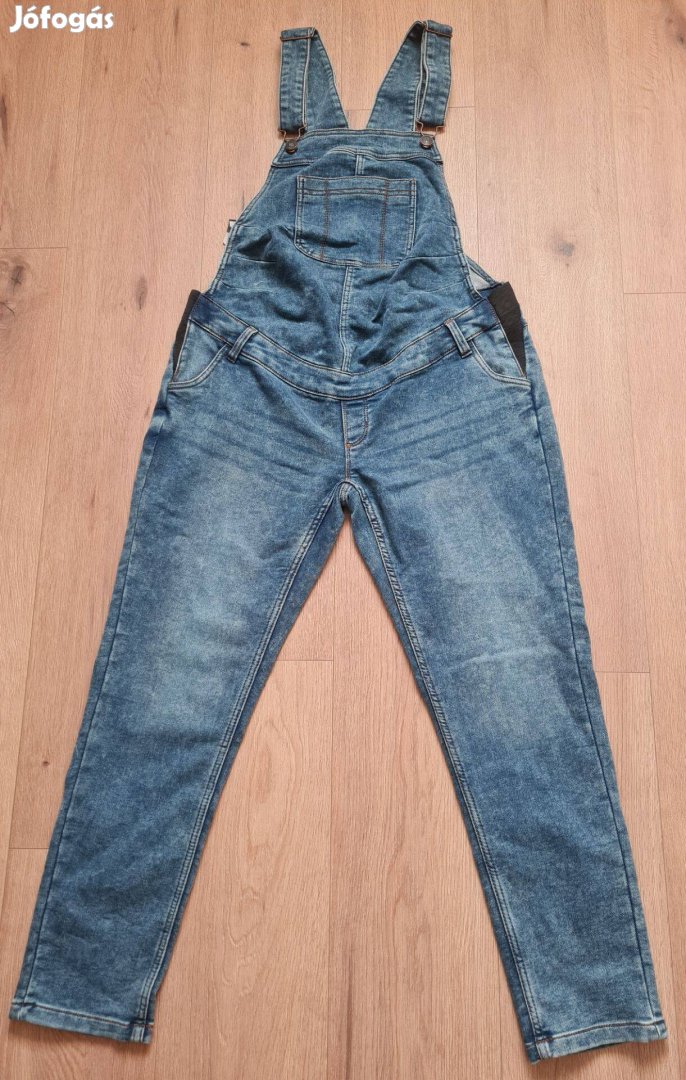 Esmara Skinny Fit kismama farmer kantáros hosszúnadrág 40 M új, cimkés