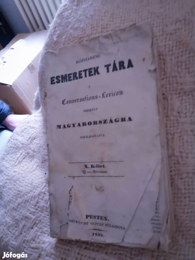 Esmeretek tára 1839 könyv 