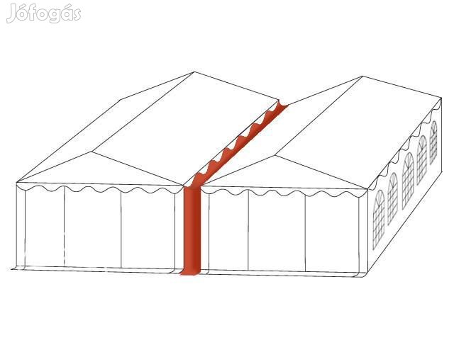 Esőcsatorna összekötő elem rendezvénysátor 12m PVC magassága