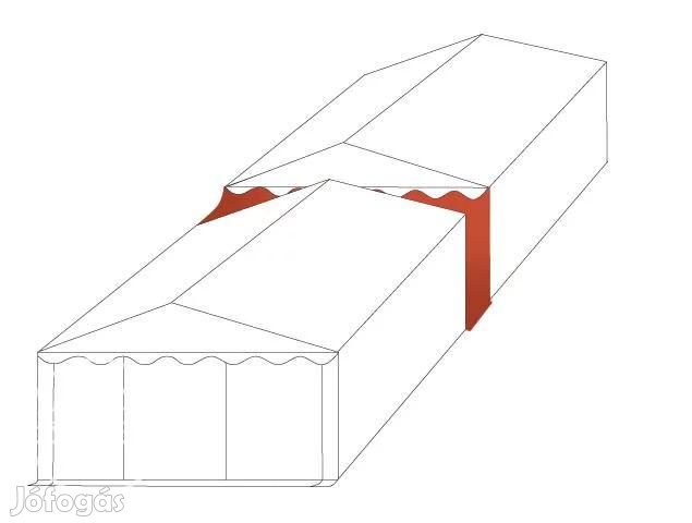 Esőcsatorna összekötő elem rendezvénysátor 6m PVC magassága 2,6&#8230;