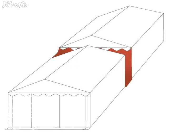 Esőcsatorna összekötő elem rendezvénysátor 6m PVC magassága 2 m&#8230;