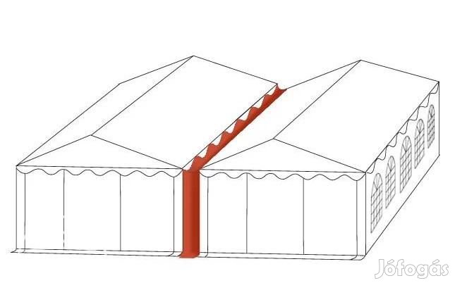 Esőcsatorna összekötő elem rendezvénysátor 8 m PVC magassága