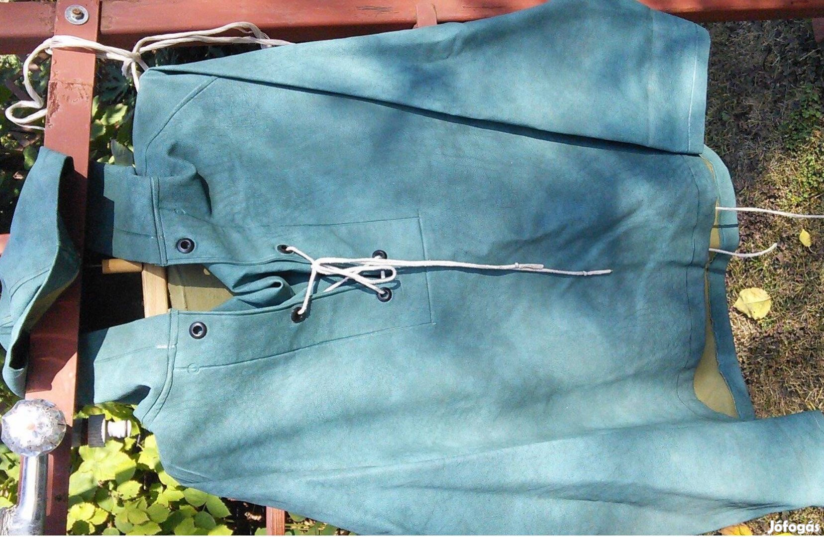 Esőkabát vízálló bebújós kapucnis L méretű zöld eső kabát