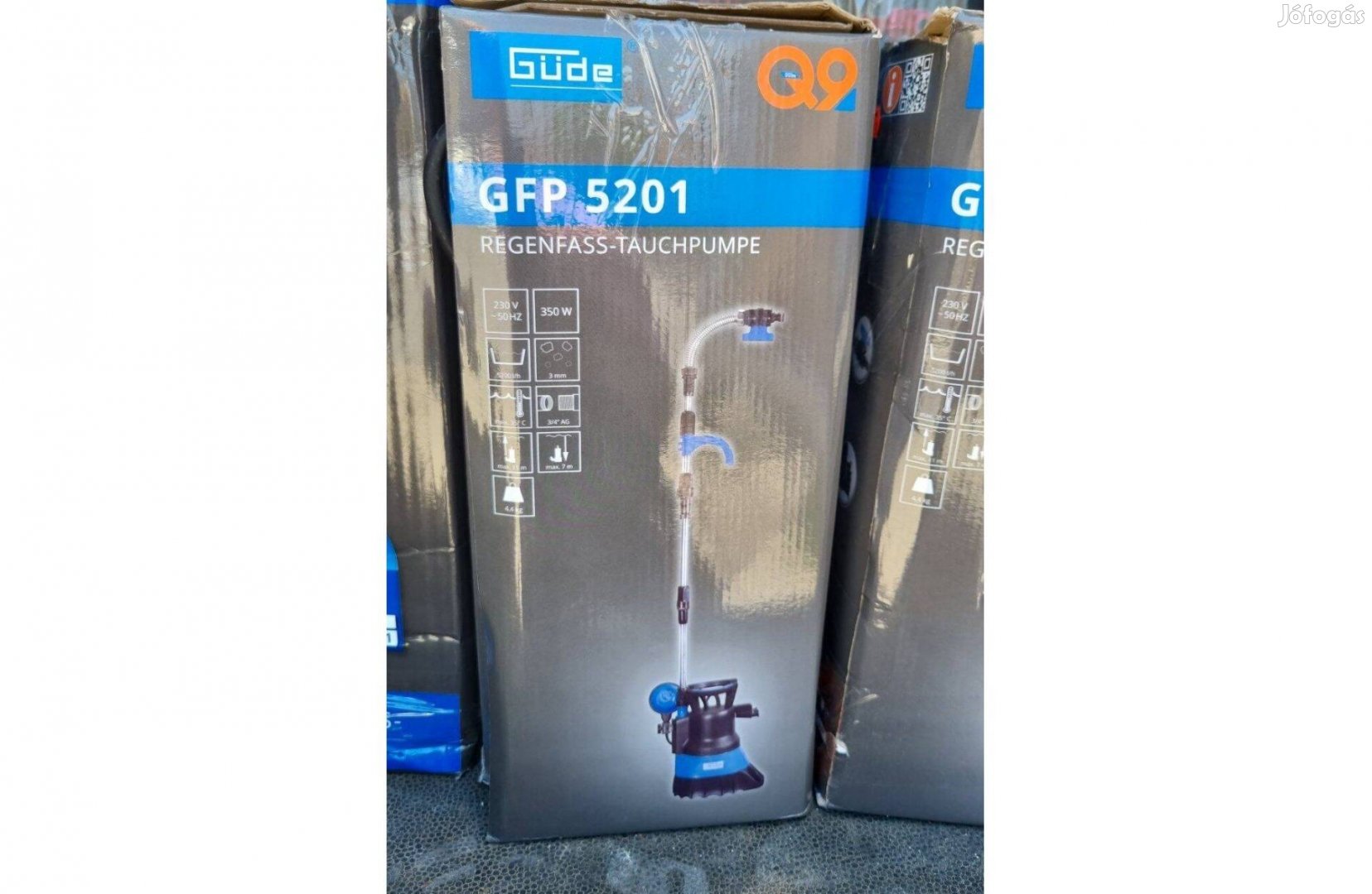 Esővíz hordó, merülő búvárszivattyú úszókapcsolóval 5200L/óra