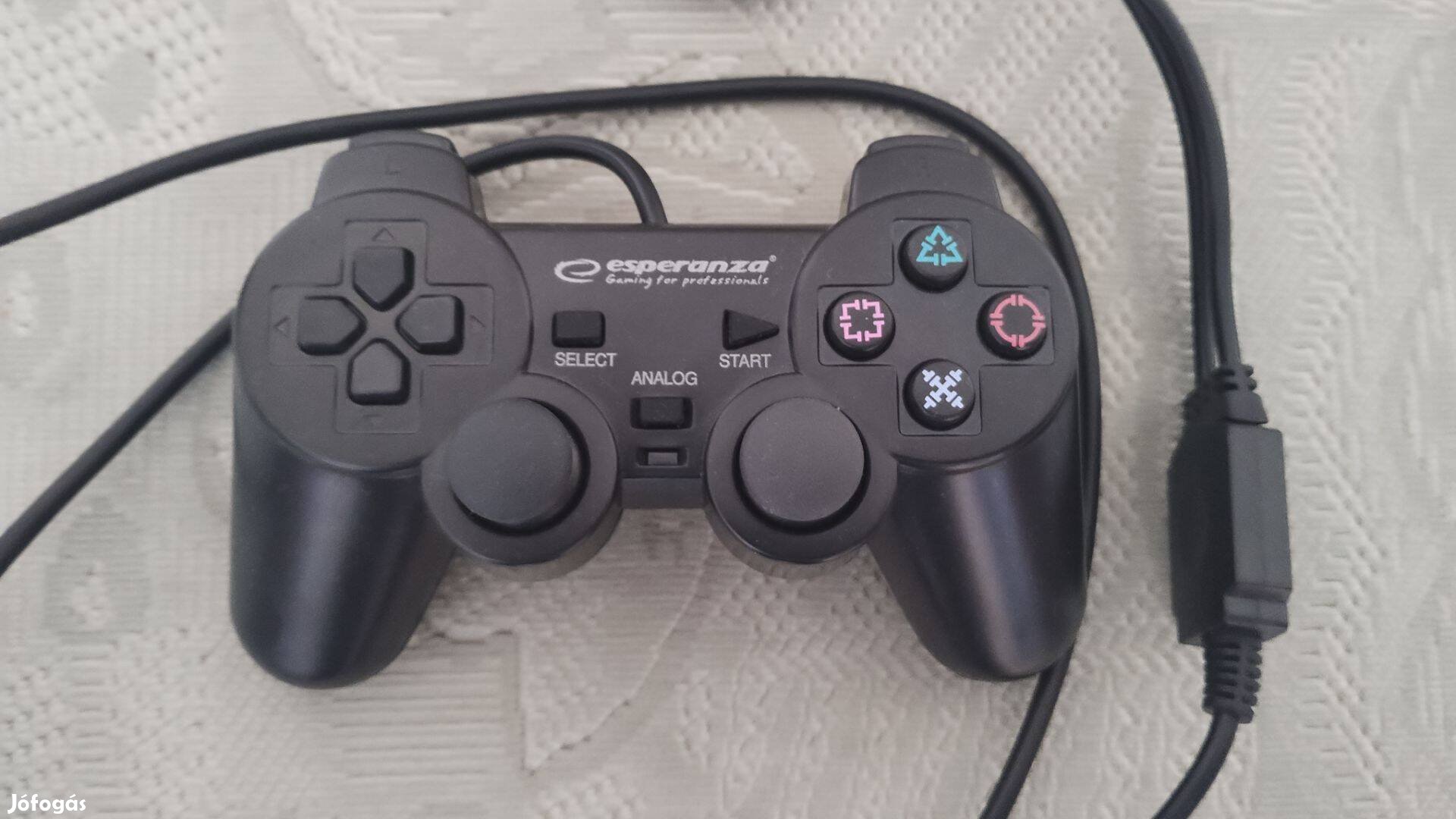 Esperanza PS2/PC vezetékes kontroller gamepad vibráció funkcióval