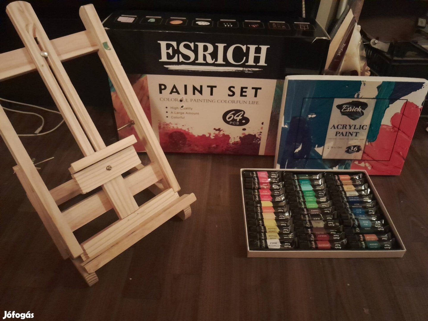 Esrich festő készlet 36 db-os festék temperával 