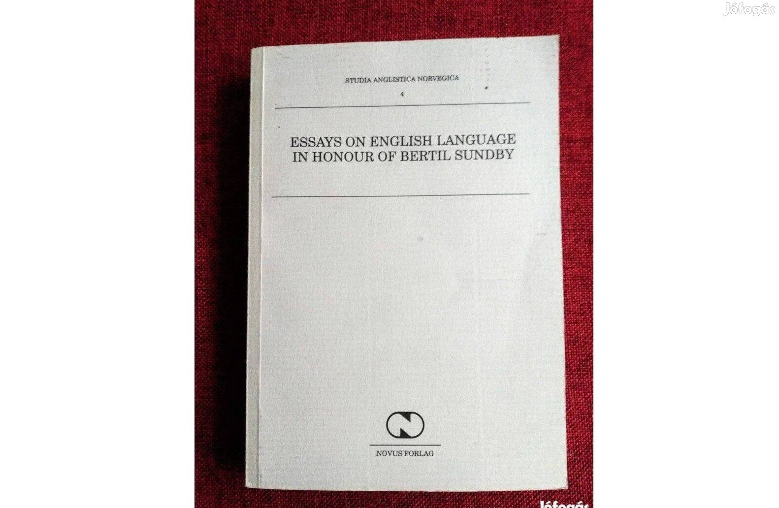 Essays on English Laguage on Honour of bertil sundbay