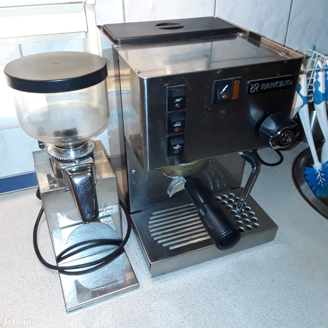 Eszpresszógép Rancilio Silvia, Demoka darálóval, baristáknak