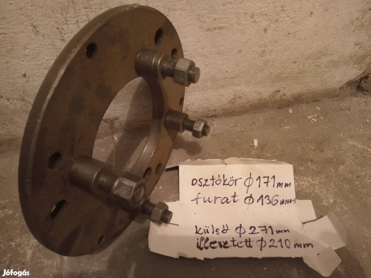 Eszterga tokmány menesztő tárcsa 270mm