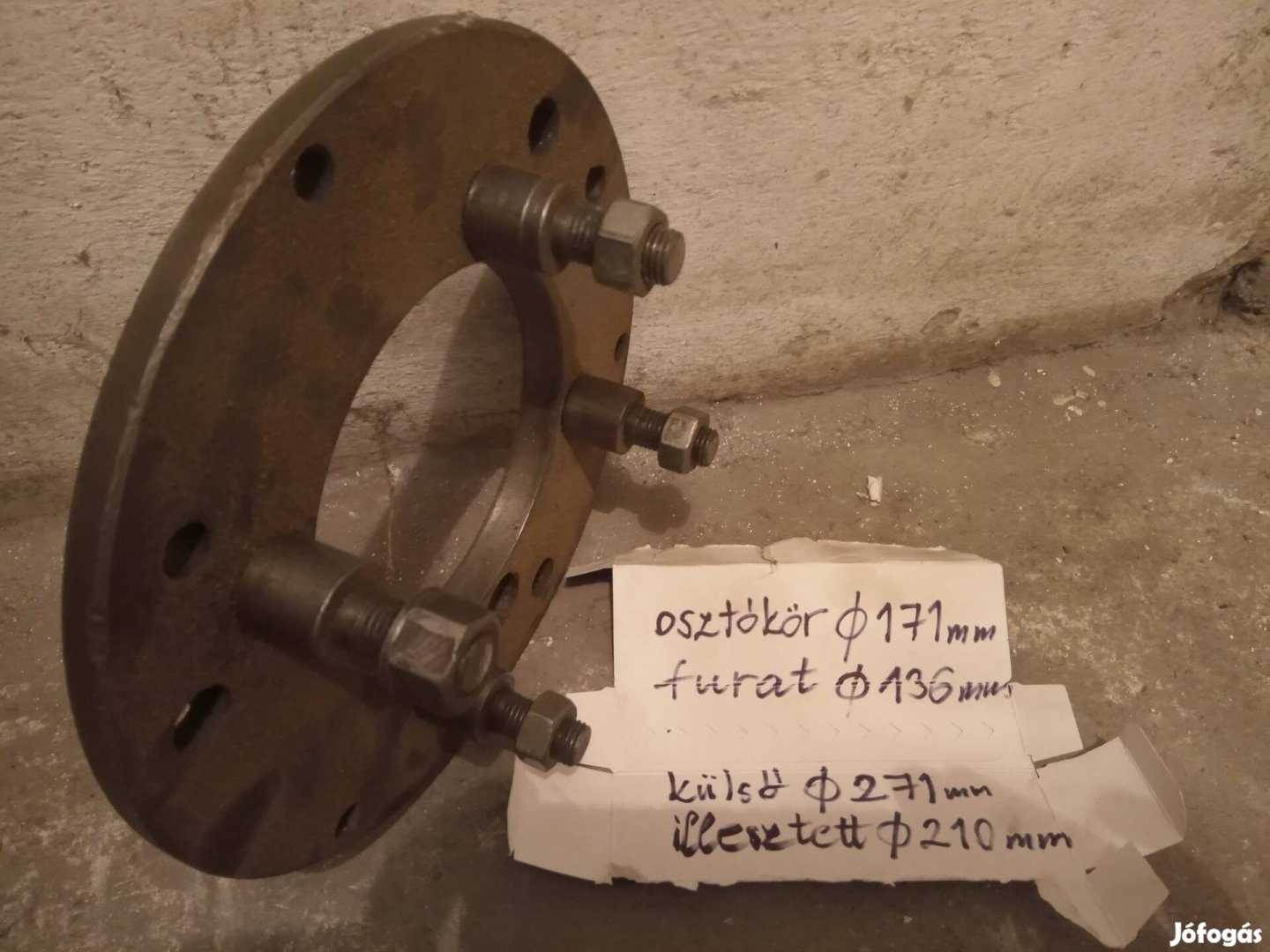 Eszterga tokmány menesztő tárcsa 270mm