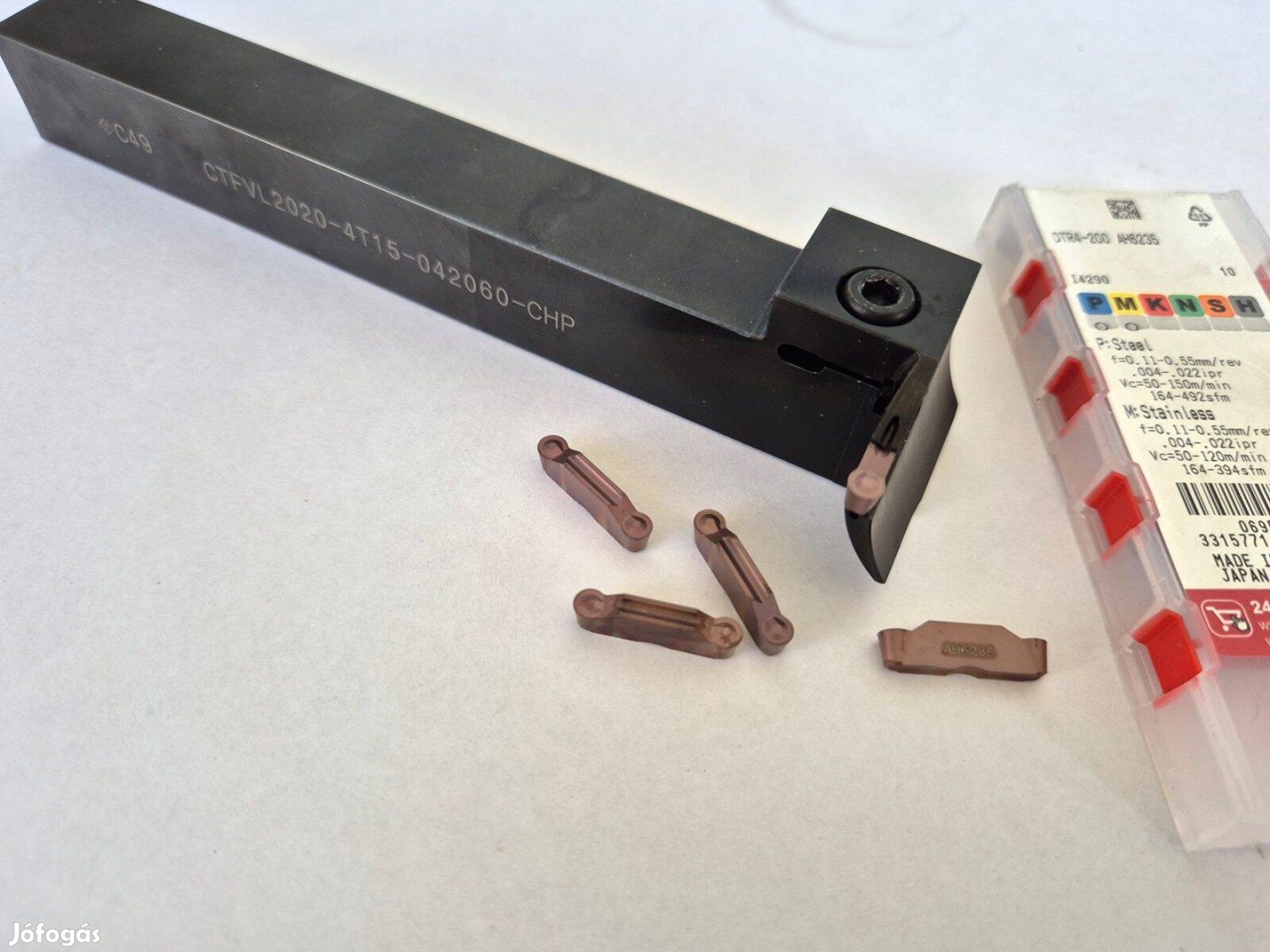 Esztergakés, balos ctfvl homlok beszúrókés 10db dtr4 lapka